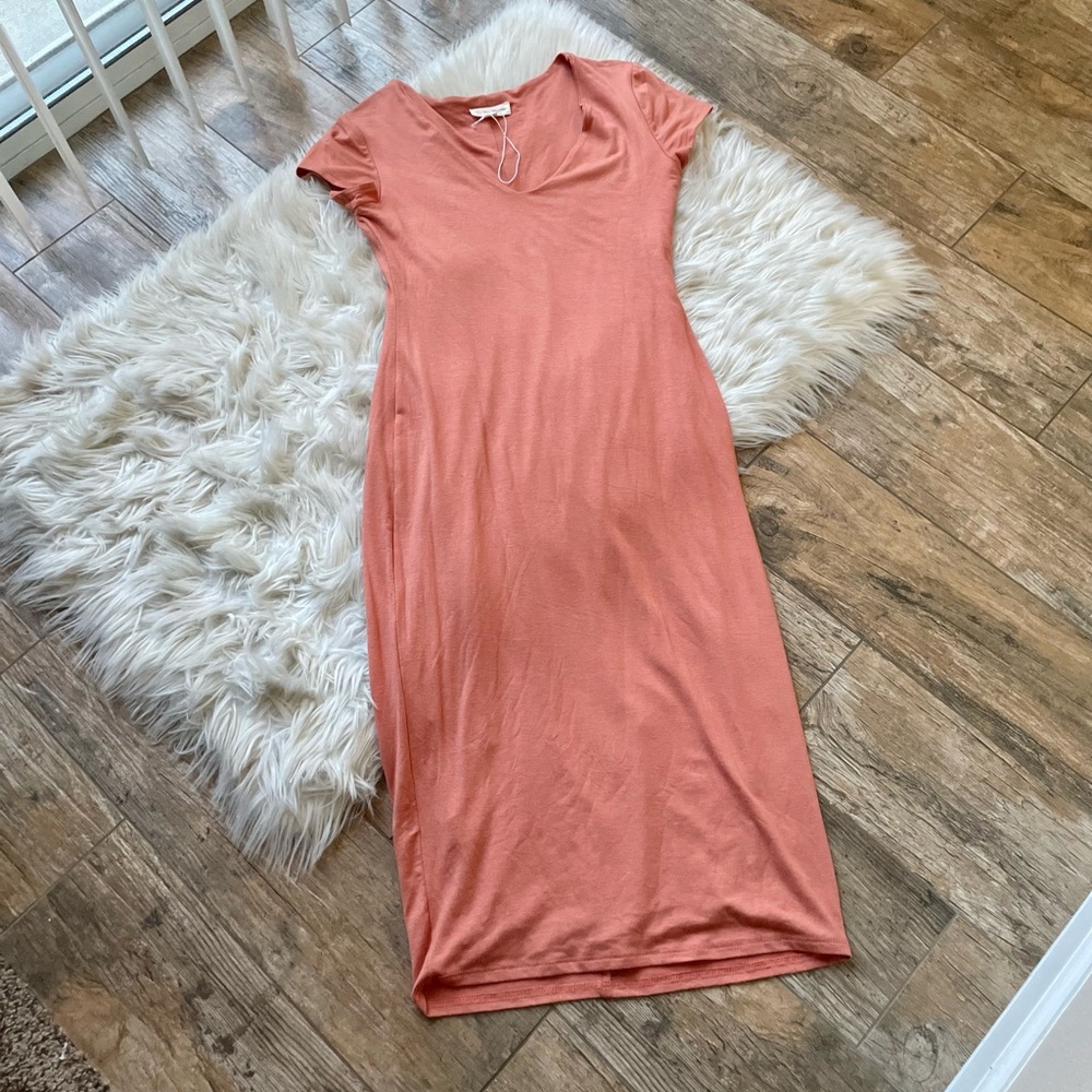 See You Monday Women’s Coral Colored Dress-Medium